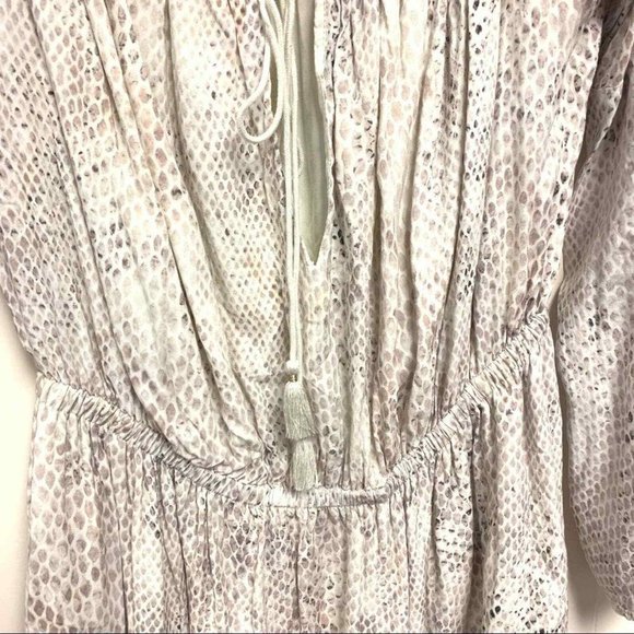 TJD tie front off shoulder snakeskin print dress size medium - Picture 4 of 8